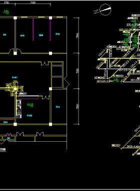 某職工食堂室內(nèi)天然氣管道供氣平面、軸側(cè)圖燃氣設(shè)計施工圖DWG下載